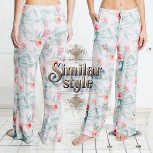 Inspired Hearts Pajama Pants Soft Lightweight Floral Print Size Large 🍭